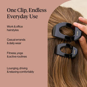 Kitsch Small Flat Claw Clip in a lifestyle setting