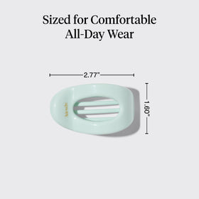Kitsch Small Flat Claw Clip in Sage Leaf on a hairstyle