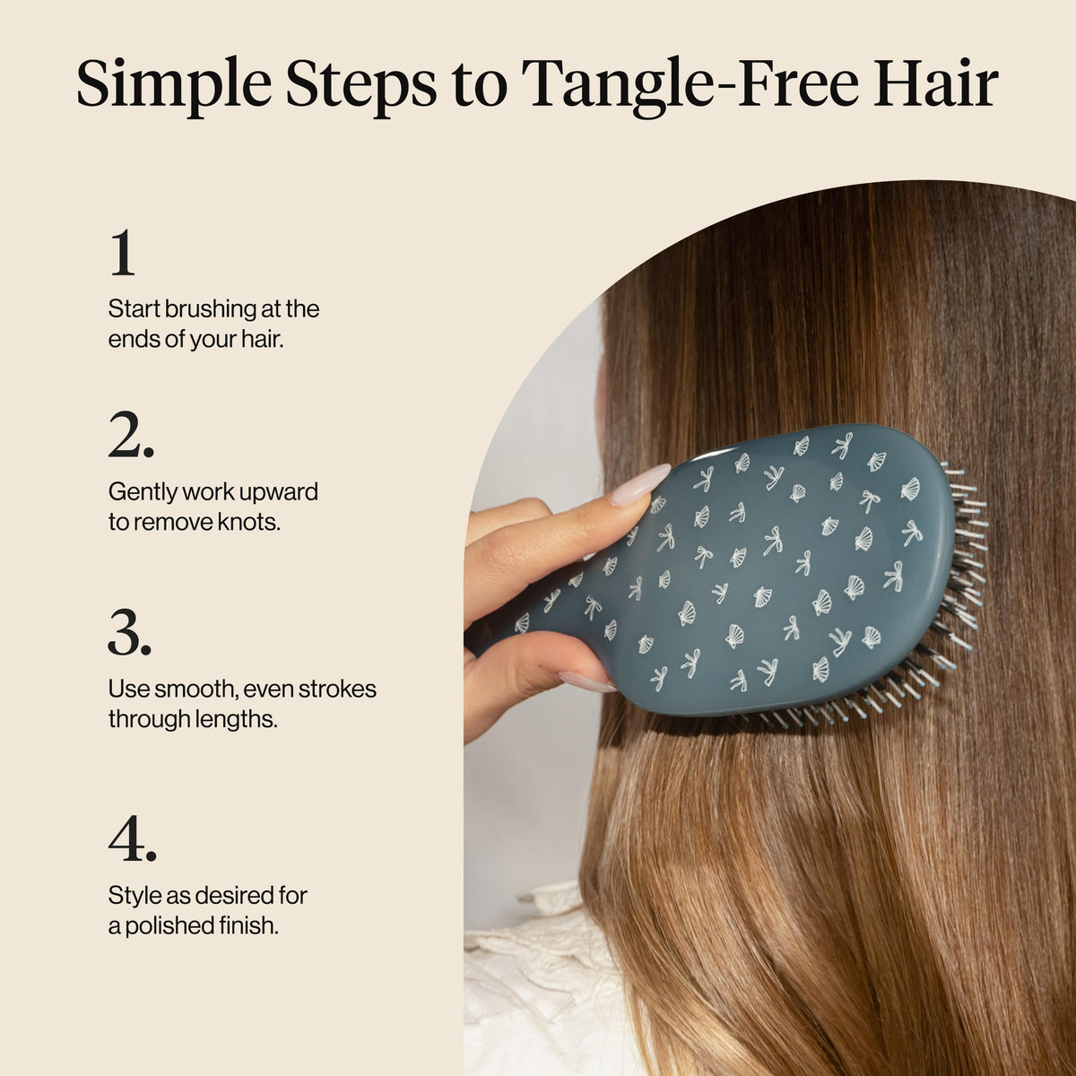 Kitsch Smooth & Polish Hair Brush back view