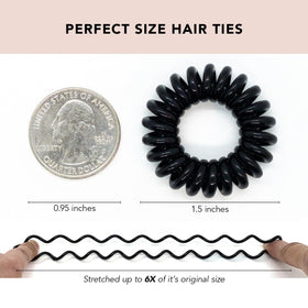 Kitsch Spiral Hair Ties brunette coiled design