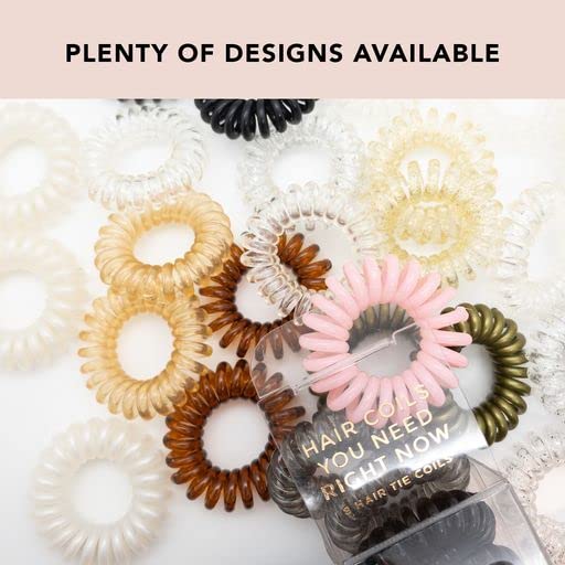 Kitsch Spiral Hair Ties brunette for active use
