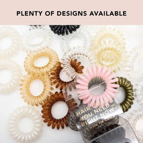 Kitsch Spiral Hair Ties brunette for active use