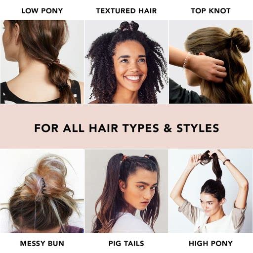 Kitsch Spiral Hair Ties clear in a messy bun