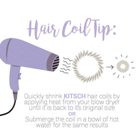 Kitsch Spiral Hair Ties in various hairstyles