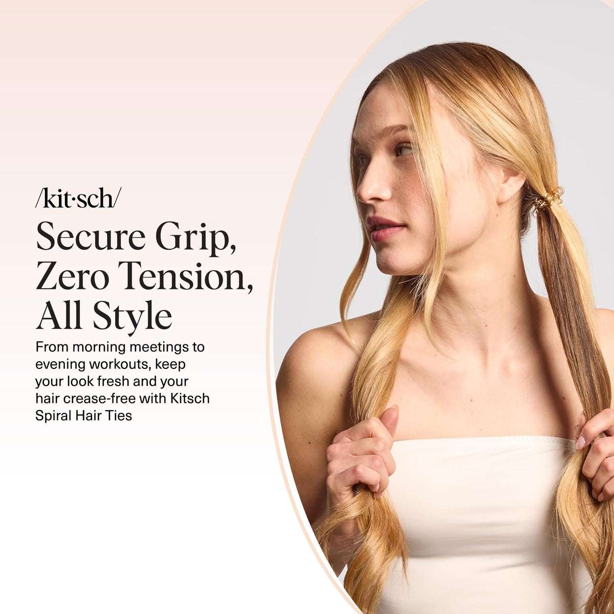 Kitsch Spiral Hair Ties next to summer accessories