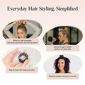 Kitsch Spiral Hair Ties showing flexibility and comfort