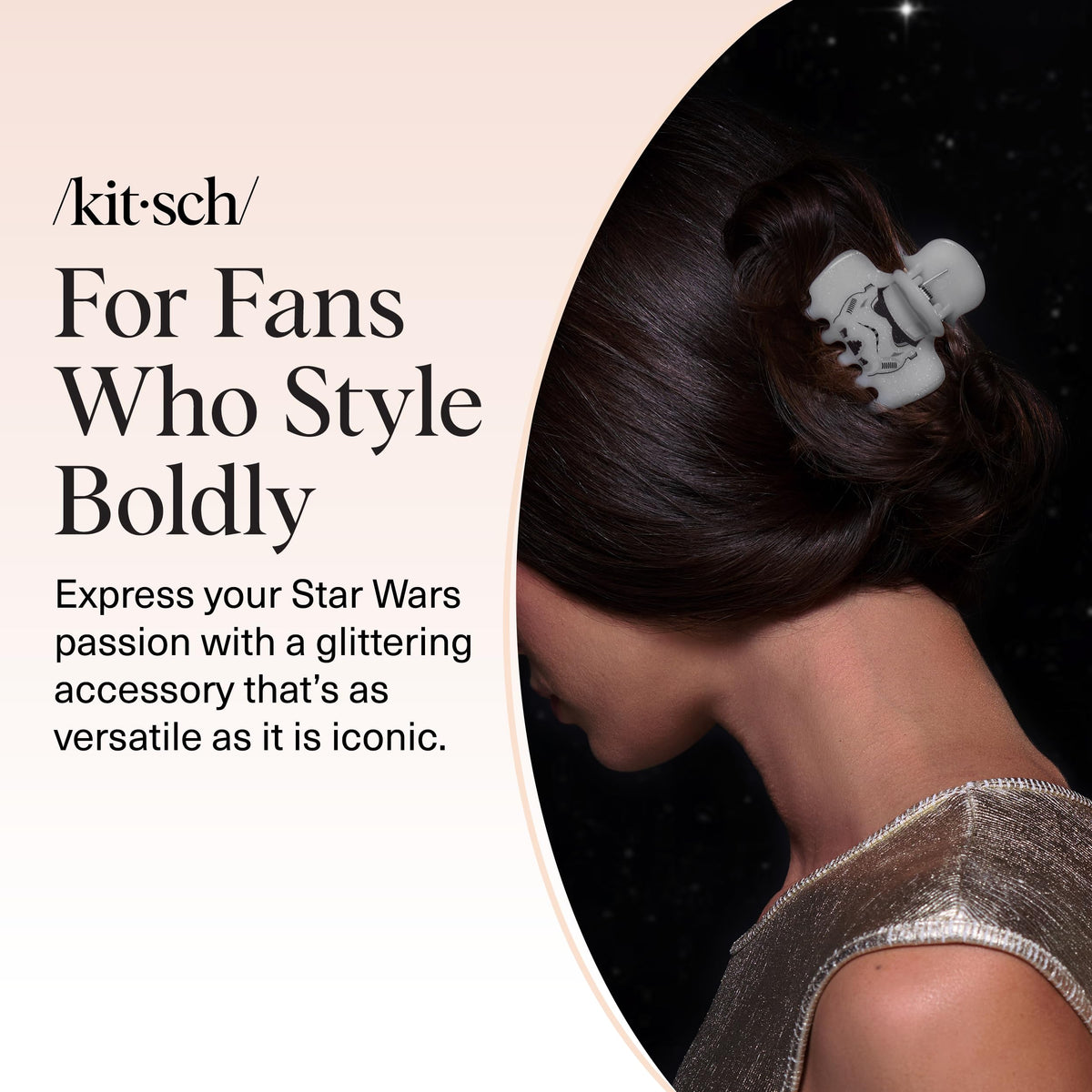 Kitsch Stormtrooper Medium Hair Clip close-up showing grip