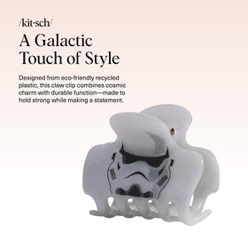 Kitsch Stormtrooper Medium Hair Clip side view showing design details
