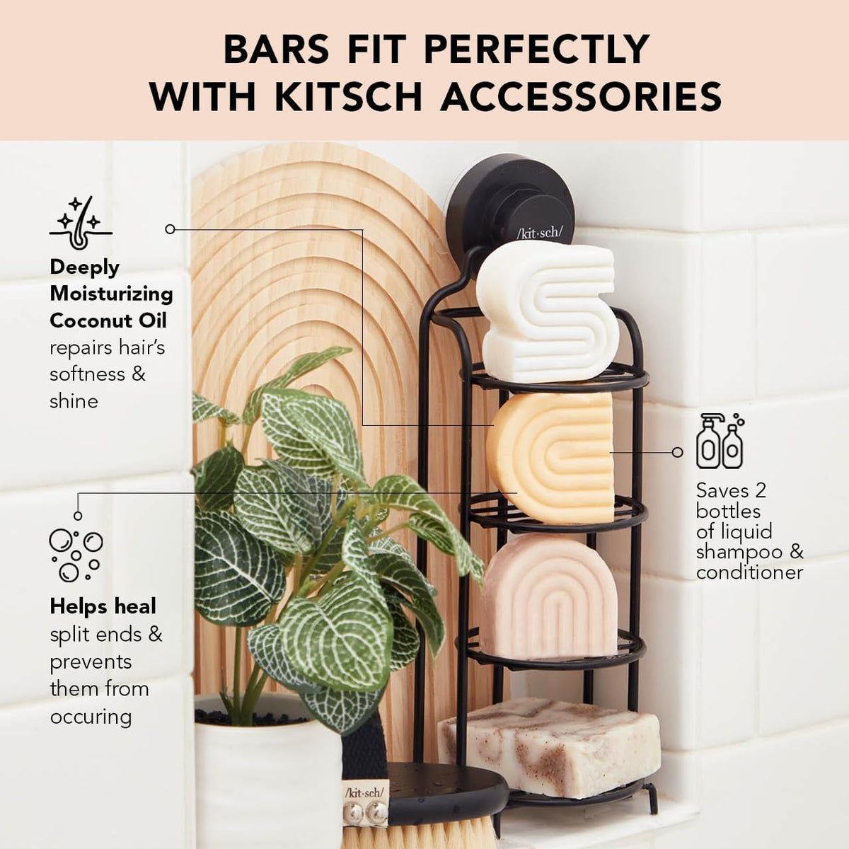 Kitsch Tea Tree Shampoo Bar and Coconut Oil Conditioner Bar set