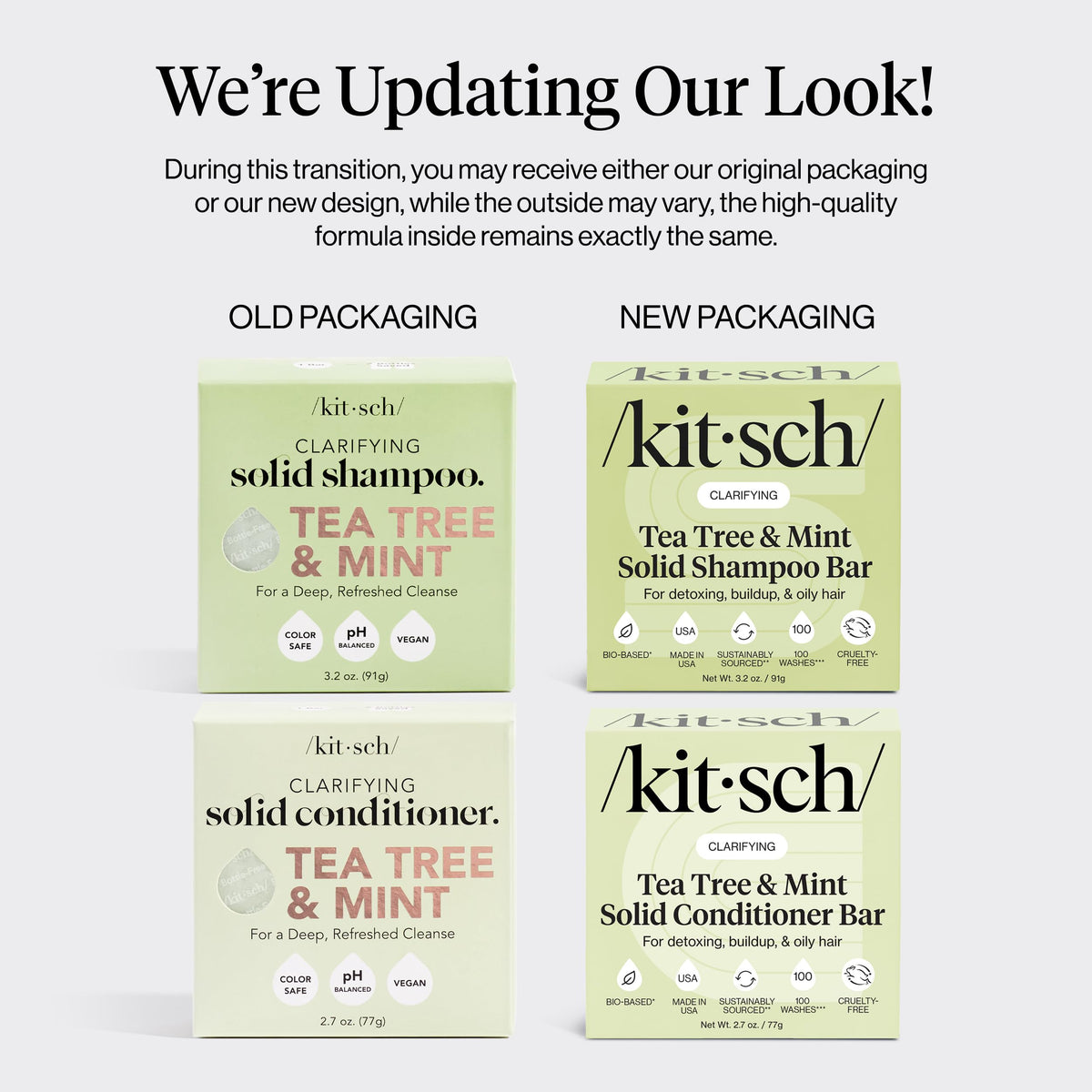 Kitsch Tea Tree Shampoo bar with mint