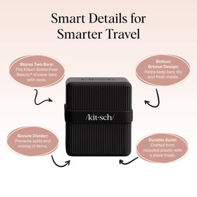 Kitsch Travel Soap Case side view with silicone band