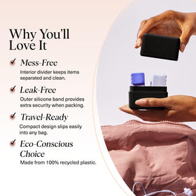 Kitsch Travel Soap Case with shampoo and conditioner bars