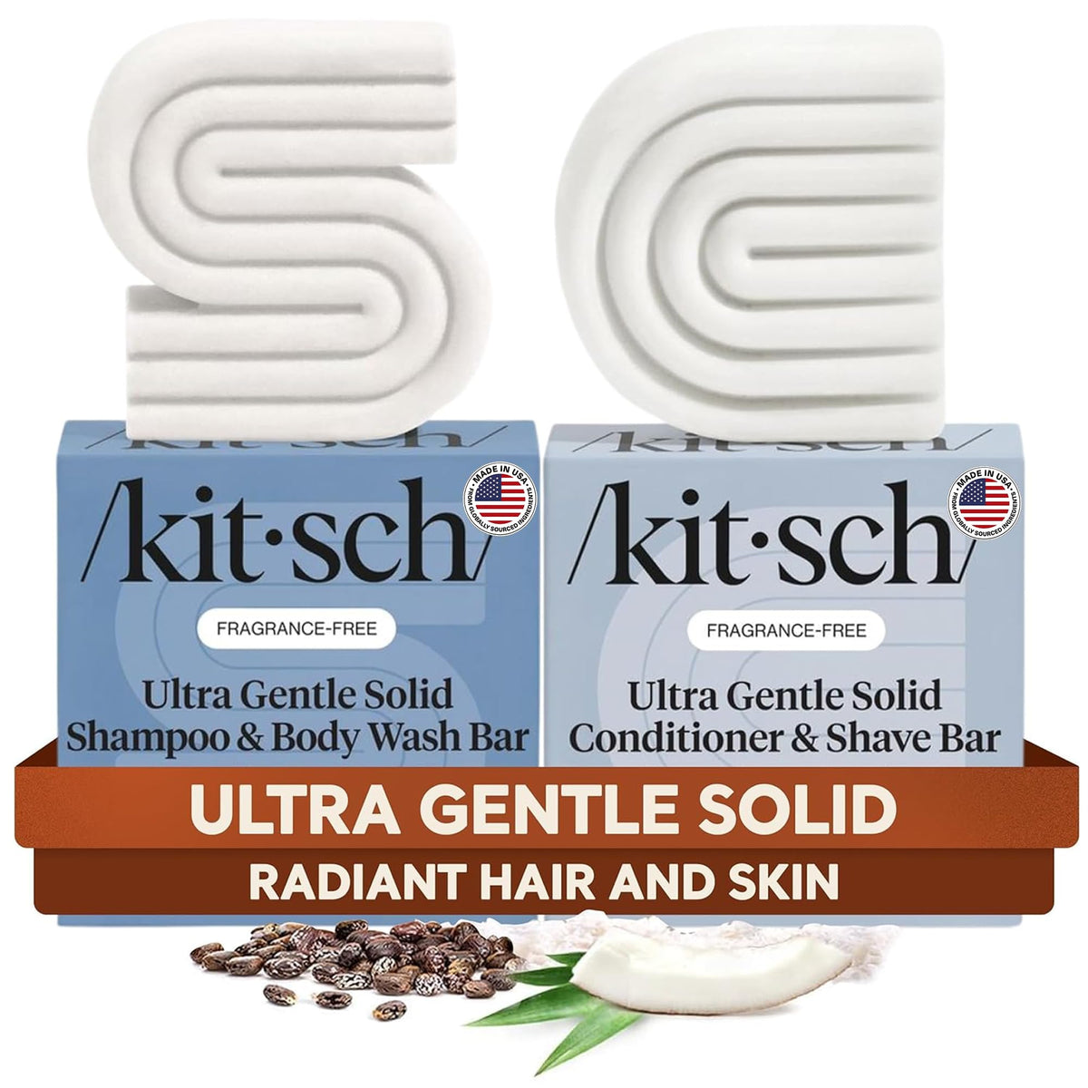 Kitsch Ultra Sensitive Bar Soap Set front view with packaging