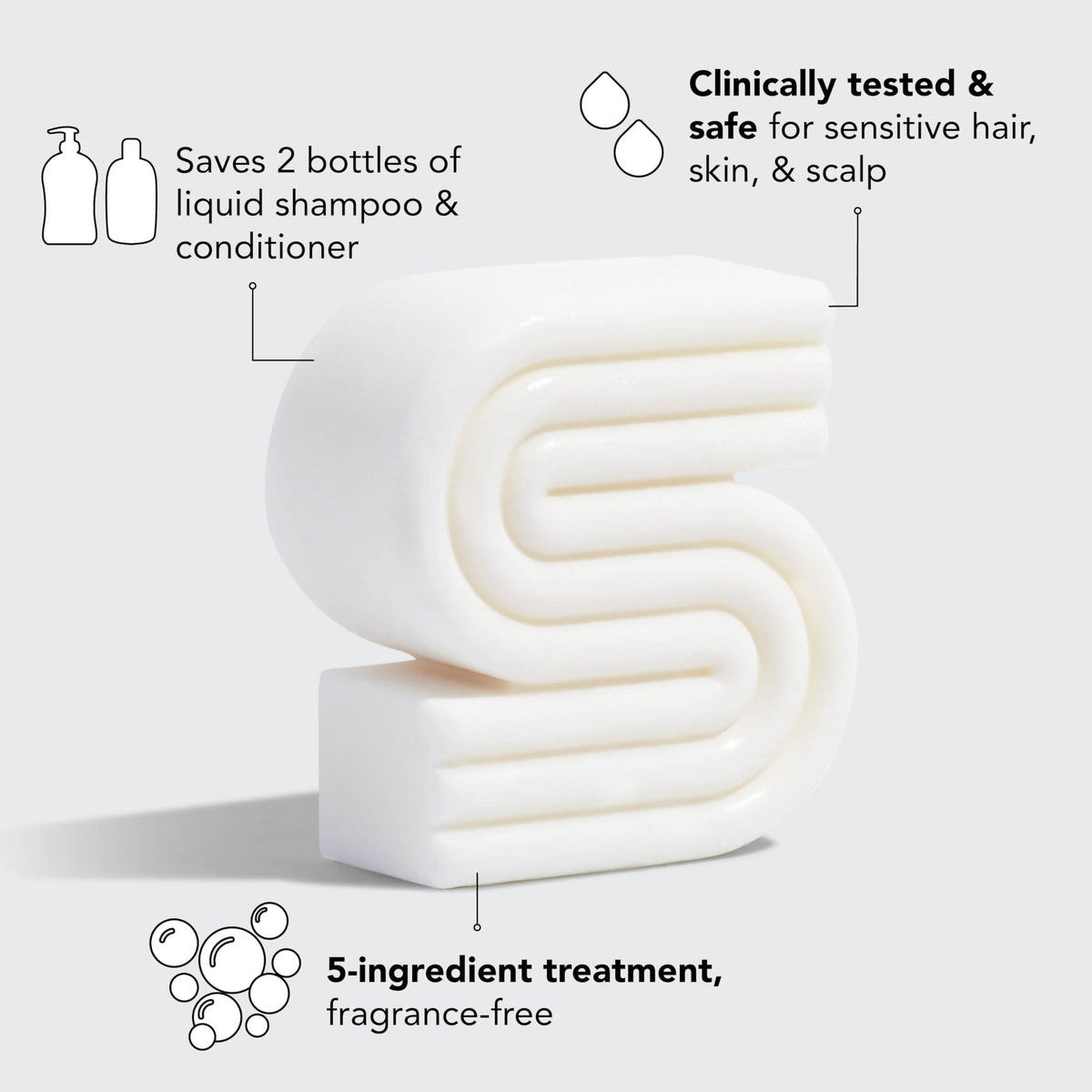 Kitsch Ultra Sensitive Shampoo Bar in use in the shower