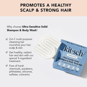 Kitsch Ultra Sensitive Shampoo Bar on a bathroom counter