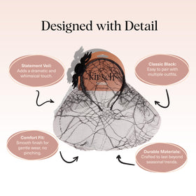 Kitsch Veil Headband styled with a Halloween outfit