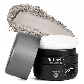 Kitsch Volumizing Rice Protein Dry Shampoo Powder Puff - Dark, front view