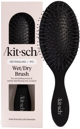 Kitsch Wet Dry Brush Detangler black model front view