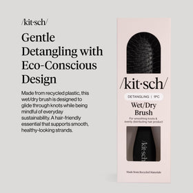 Kitsch Wet Dry Brush Detangler showing flexible bristles