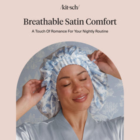 Kitsch x Bridgerton Satin Bonnet lifestyle scene