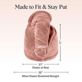 Kitsch XL Microfiber Hair Towel Wrap terracotta showcasing elastic loop
