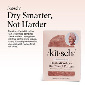 Kitsch XL Microfiber Hair Towel Wrap terracotta side view