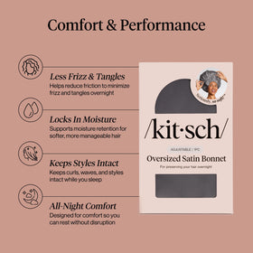 Kitsch XL Satin Bonnet displayed on a pillow