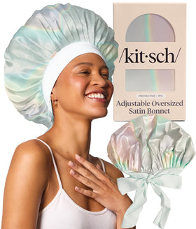 Kitsch XL Satin Bonnet for Sleeping in Aura, front view