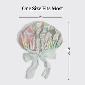 Kitsch XL Satin Bonnet in Aura colour, flat lay