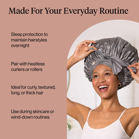 Kitsch XL Satin Bonnet worn by a model