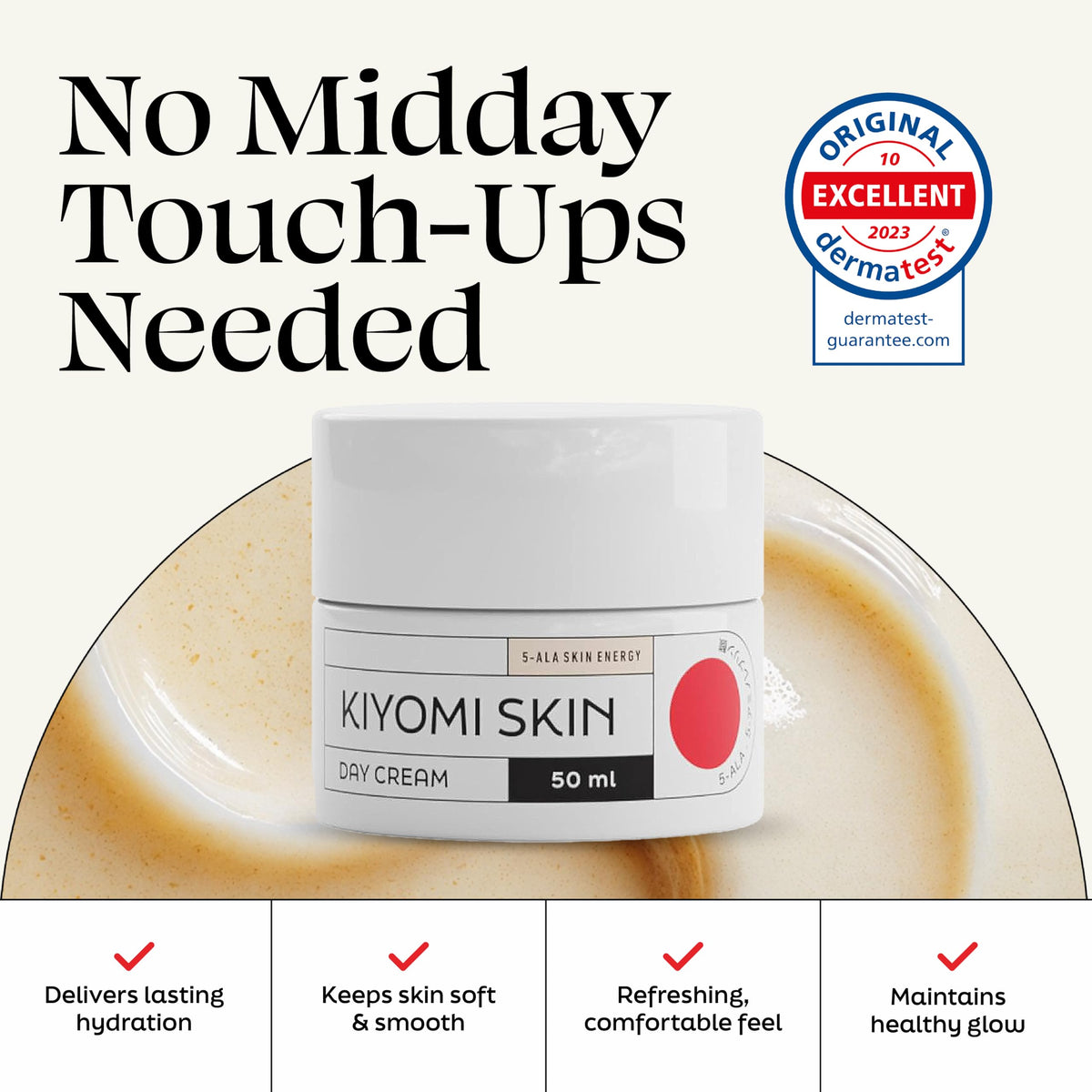 Kiyomi Skin Day Cream displayed with organic cucumber extract