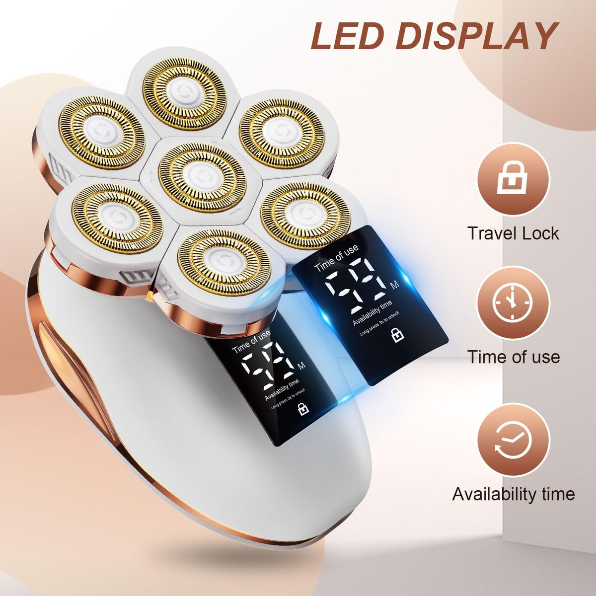 KIZUKI 7D Rotary Shaver with flexible heads