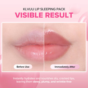 KLAVUU Coconut Lip Sleeping Mask product texture on a fingertip