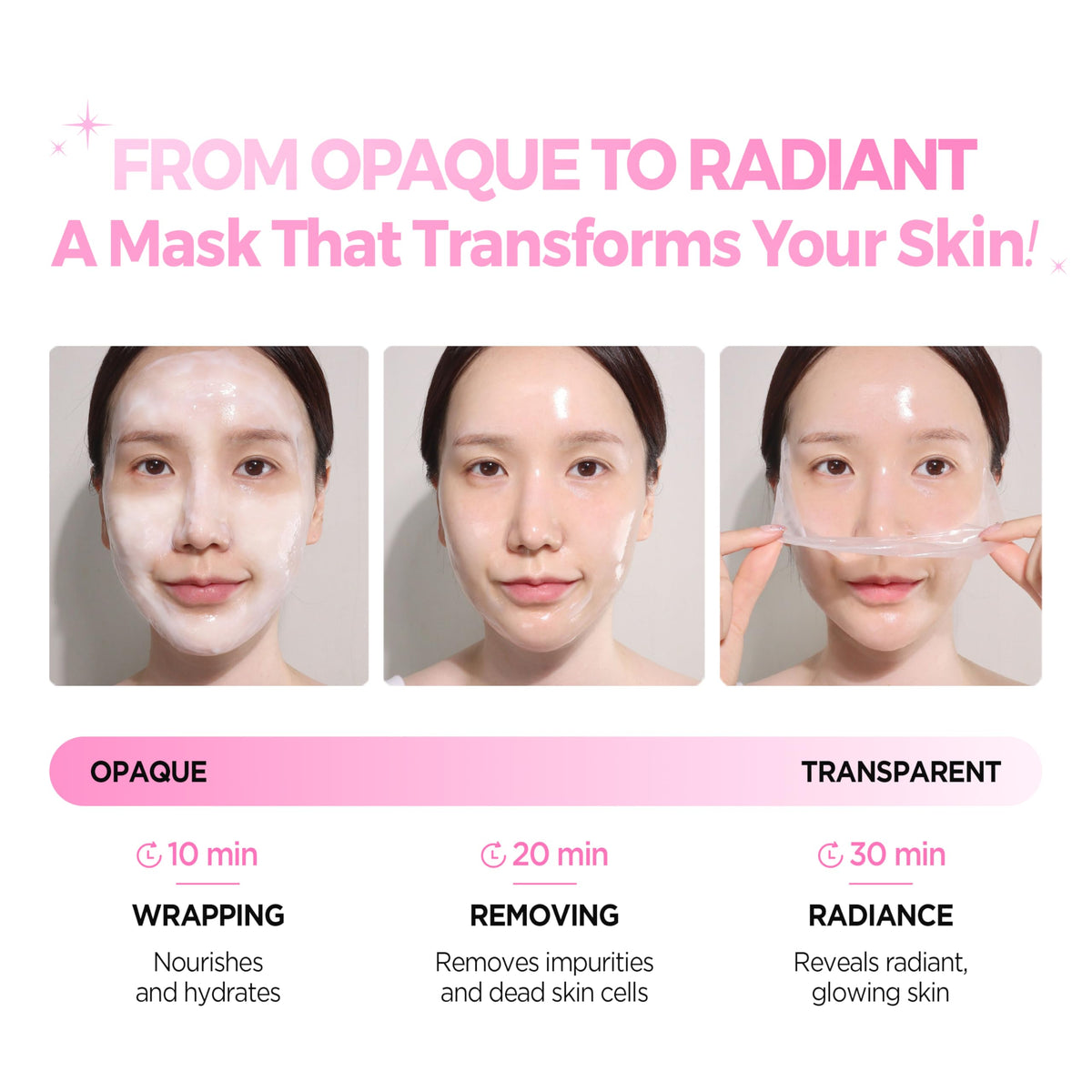 KLAVUU Glow Peel Off Mask application on skin