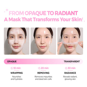 KLAVUU Glow Peel Off Mask application on skin