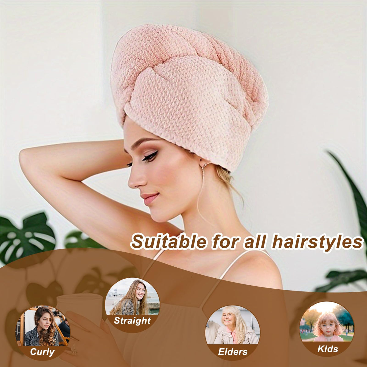 Kldnkig Microfiber Hair Drying Towel Wrap in assorted colours