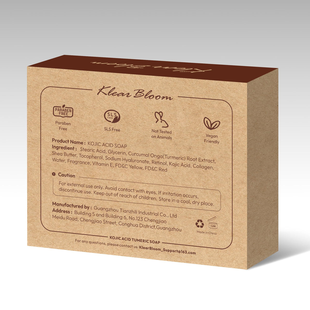 KlearBloom Kojic Acid Soap Bar displayed with fresh turmeric