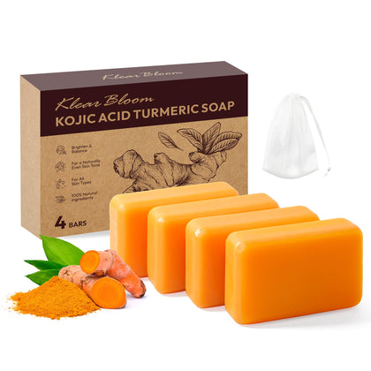 KlearBloom Kojic Acid Soap Bar front view with packaging