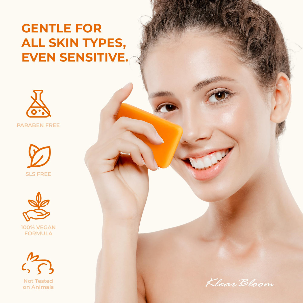 KlearBloom Kojic Acid Soap Bar stacked with other bars