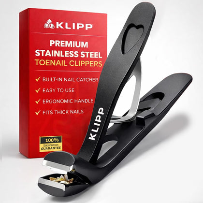 KLIPP toenail clippers front view with wide jaw