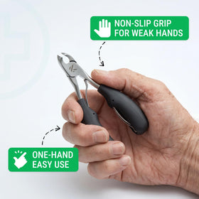 KLIPP Toenail Clippers with a focus on the wide jaw opening