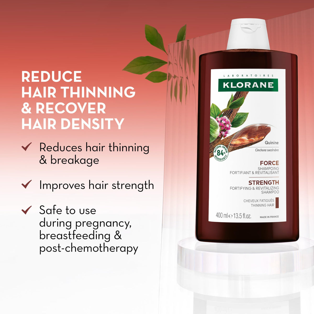 Klorane shampoo bottle side view