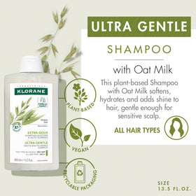 Klorane Ultra-Gentle Shampoo with Oat Milk 458g back view