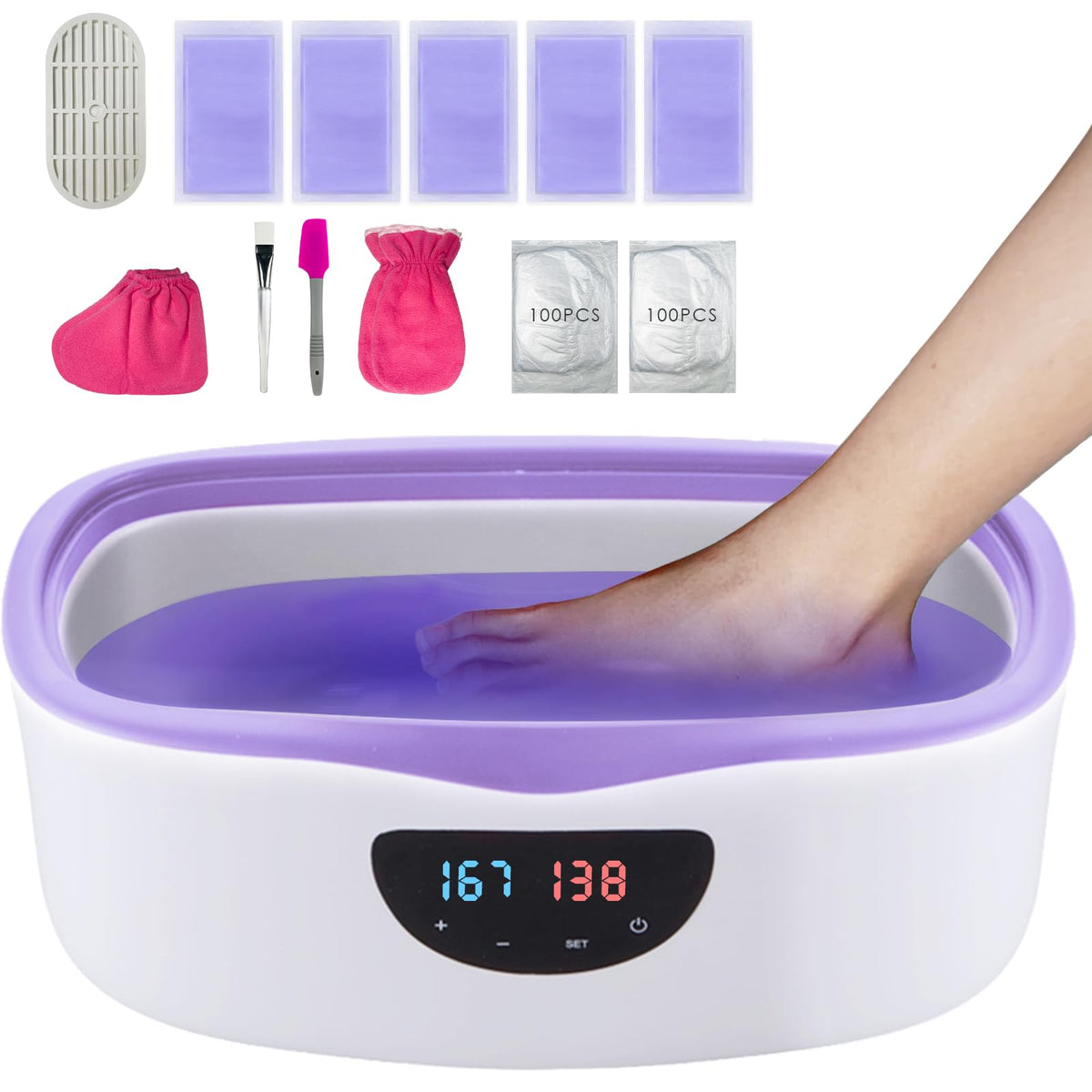 KmaxShip Paraffin Wax Machine front view with accessories