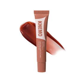 KNEMO LipLock Vegan Lip Balm & Serum front view with pink flan tint
