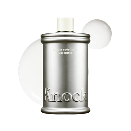Knock Melt-In Body Toner Unscented front view with milky texture