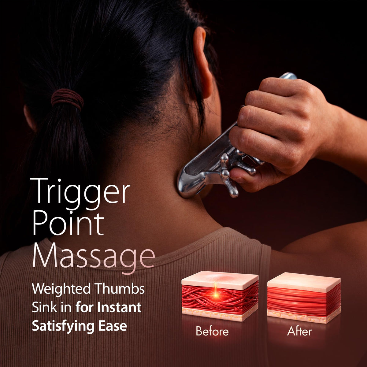 KOA KOAPRO Face Gua Sha Tool close-up of rounded tips