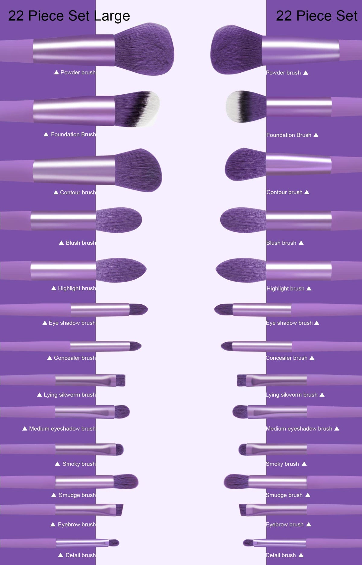 Koccido Makeup Brushes ergonomic handle design