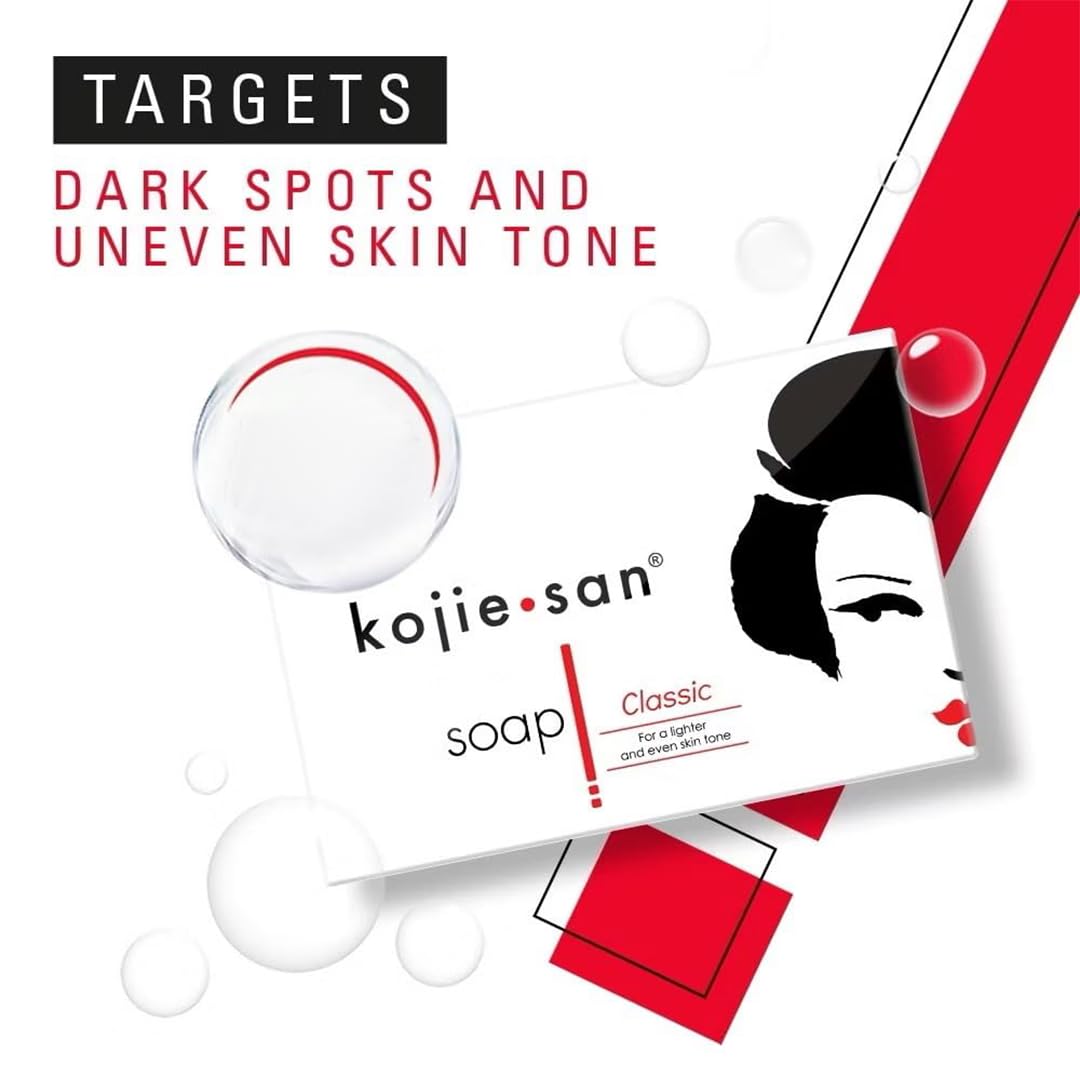 Kojie San Kojic Acid Soap 65g bar in lifestyle setting