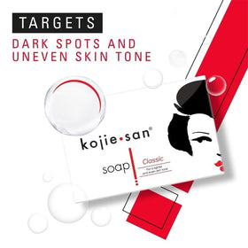 Kojie San Kojic Acid Soap 65g bar in lifestyle setting